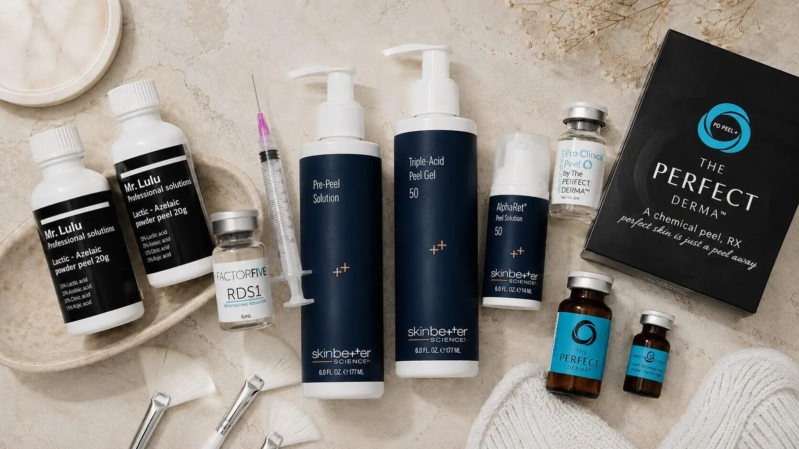 Dewskin chemical peels and professional products